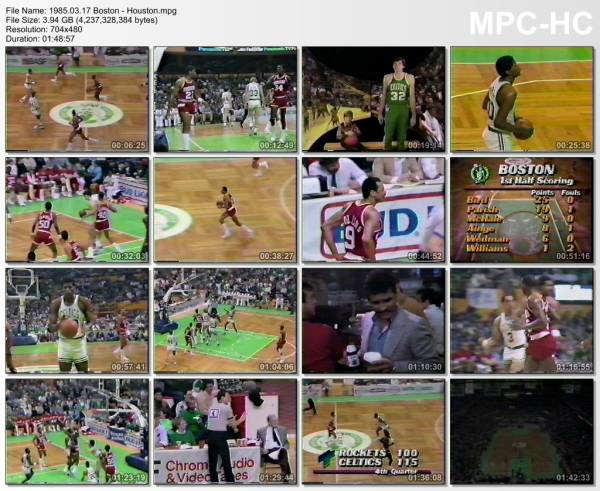 17.march 1985	Boston - Houston   134-120