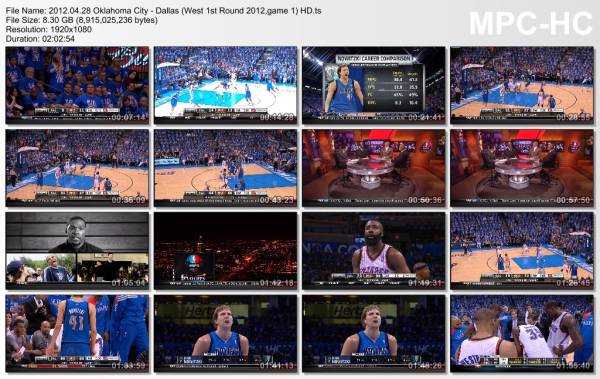 28.april 2012	Oklahoma City - Dallas (West 1st Round 2012,game 1)   99-98