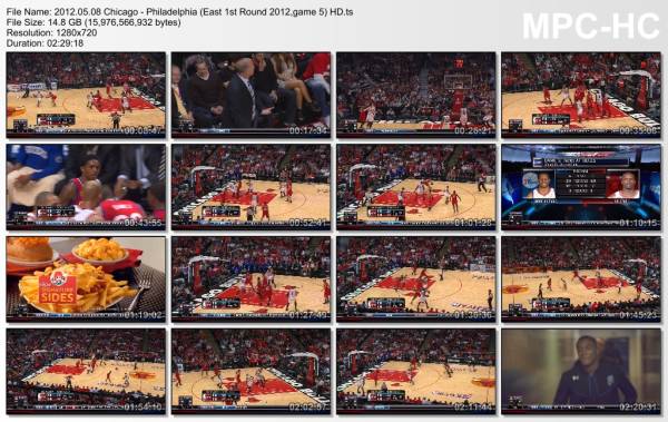 8.may 2012	Chicago - Philadelphia (East 1st Round 2012,game 5)   69-77