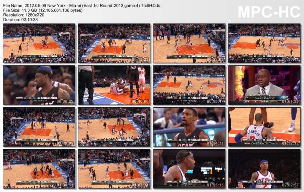 6.may 2012	New York - Miami (East 1st Round 2012,game 4)   89-87