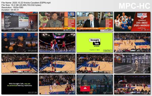 22.october 2025	New York - Cleveland   119-111