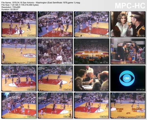 16.april 1978	San Antonio - Washington (East Semifinals 1978,game 1)  114-103