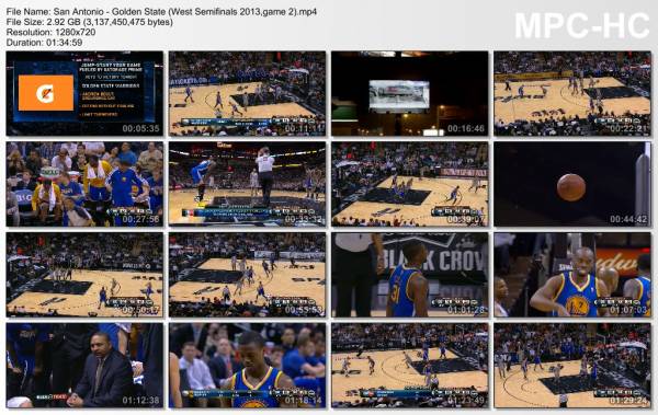 8.may 2013	San Antonio - Golden State (West Semifinals 2013,game 2)   91-100