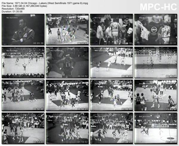 4.april 1971	Chicago - Lakers (West Semifinals 1971,game 6)   113-99