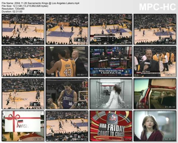 26.november 2004	Lakers - Sacramento   106-109