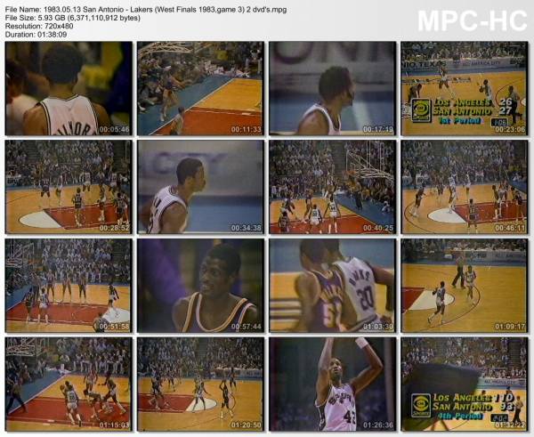 13.may 1983	San Antonio - Lakers (West Finals 1983,game 3)   100-113
