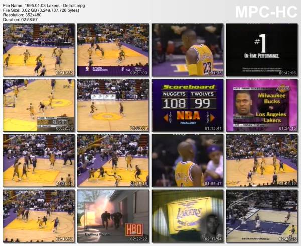 3.january 1995	Lakers - Detroit   87-82