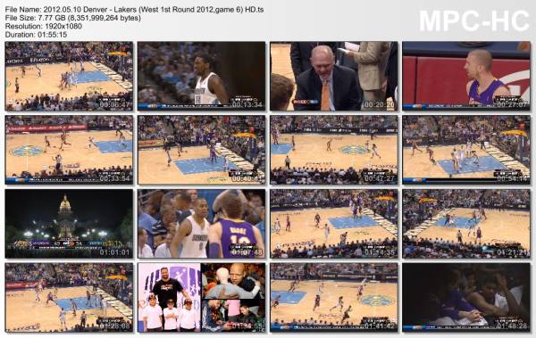 10.may 2012	Denver - Lakers (West 1st Round 2012,game 6)   113-96