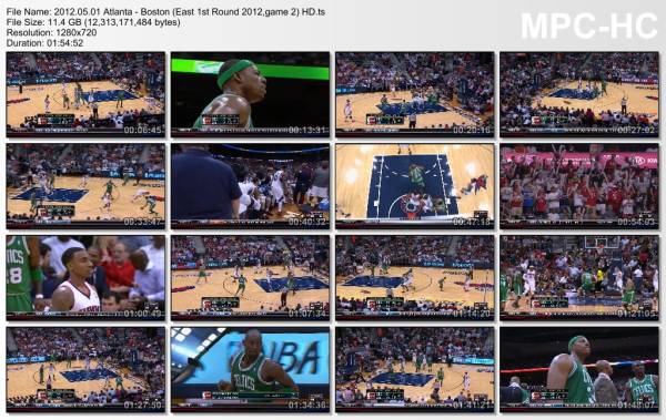 1.may 2012	Atlanta - Boston (East 1st Round 2012,game 2)   80-87