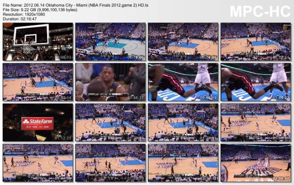 14.jun 2012	Oklahoma City - Miami (NBA Finals 2012,game 2)   96-100