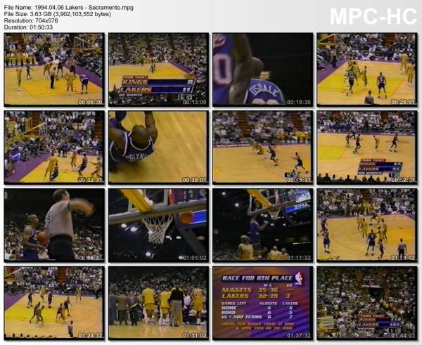 6.april 1994	Lakers - Sacramento   128-123 (OT)