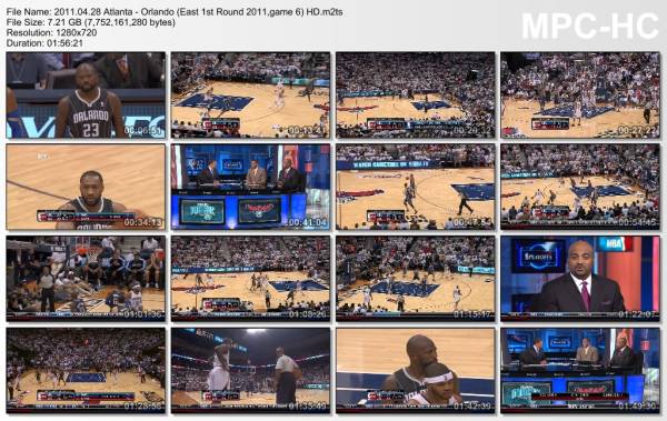 28.april 2011	Atlanta - Orlando (East 1st Round 2011,game 6)   84-81