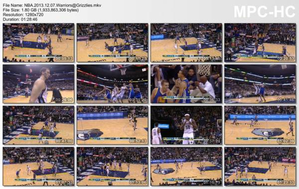 7.december 2013	Memphis - Golden State   82-108