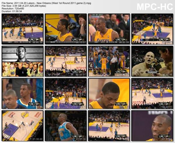 20.april 2011	Lakers - New Orleans (West 1st Round 2011,game 2)   87-78