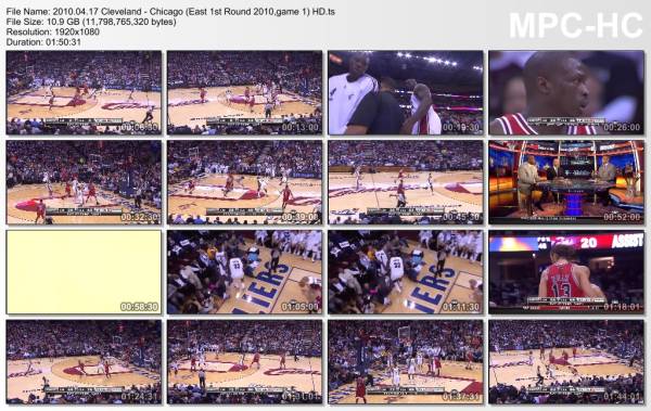 17.april 2010	Cleveland - Chicago (East 1st Round 2010,game 1)   96-83