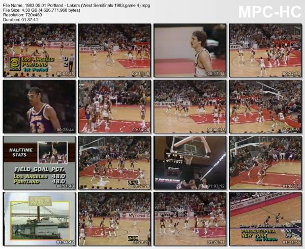 1.may 1983	Portland - Lakers (West Semifinals 1983,game 4)   108-95