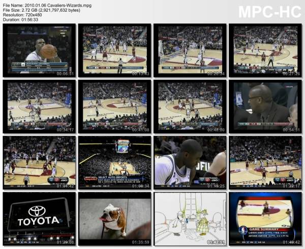 6.january 2010	Cleveland - Washington   121-98