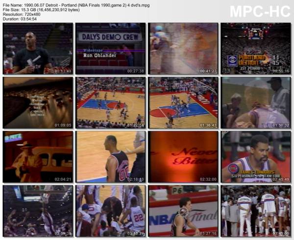 7.jun 1990	Detroit - Portland (NBA Finals 1990,game 2)   105-106 (OT)