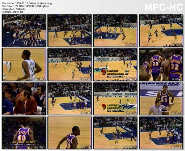 11.january 1985	Dallas - Lakers   102-121