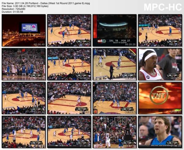 28.april 2011	Portland - Dallas (West 1st Round 2011,game 6)   96-103