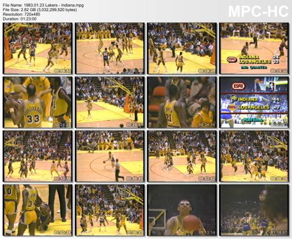 23.january 1983	Lakers - Indiana   105-102