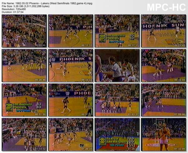 2.may 1982	Phoenix - Lakers (West Semifinals 1982,game 4)   107-112