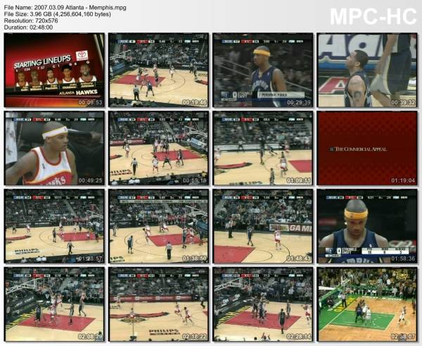 9.march 2007	Atlanta - Memphis   106-105