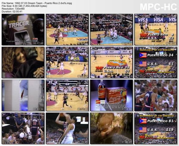 3.july 1992 	Dream Team - Puerto Rico (Tournament of the Americas 1992,semifinals)   119-81
