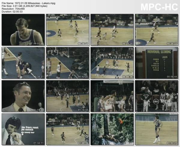 9.january 1972	Milwaukee - Lakers   120-104