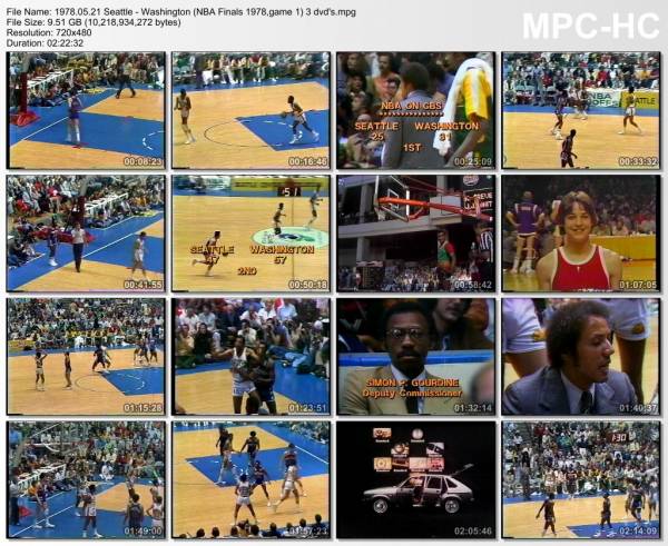21.may 1978	Seattle - Washington (NBA Finals 1978,game 1)   106-102