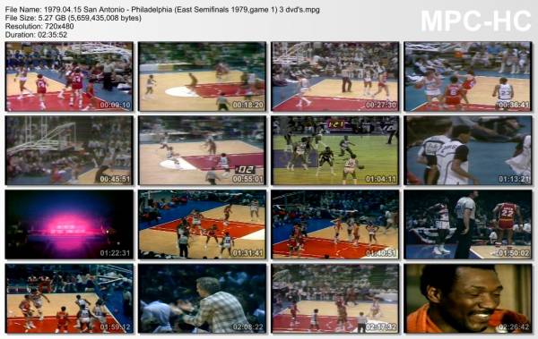 15.april 1979	San Antonio - Philadelphia (East Semifinals 1979,game 1)   119-106