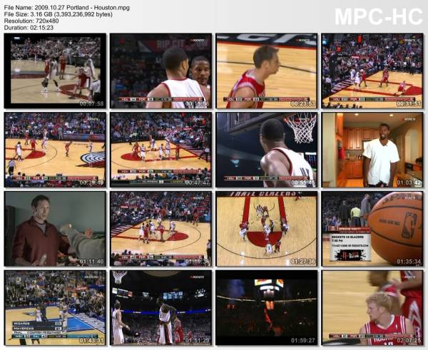 27.october 2009	Portland - Houston   96-87