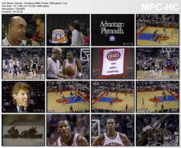 5.jun 1990	Detroit - Portland (NBA Finals 1990,game 1)   105-99