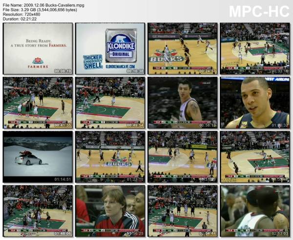 6.december 2009	Milwaukee - Cleveland   86-101