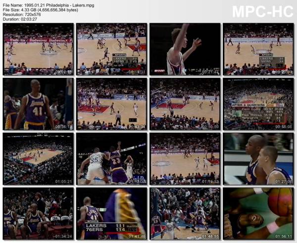 21.january 1995	Philadelphia - Lakers   117-113 (OT)