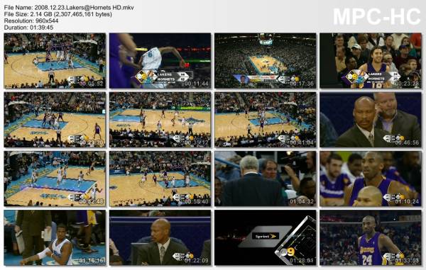 23.december 2008	New Orleans - Lakers   87-100