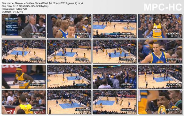 23.april 2013	Denver - Golden State (West 1st Round 2013,game 2)   117-131