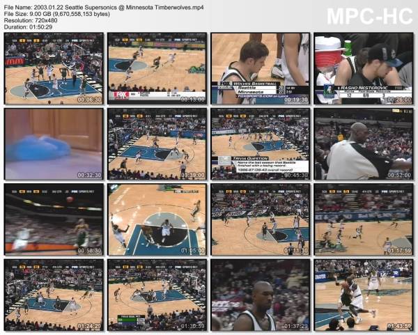 22.january 2003	Minnesota - Seattle   96-91