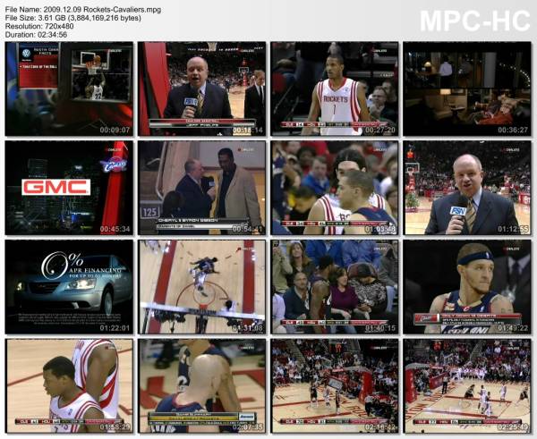 9.december 2009	Houston - Cleveland   95-85