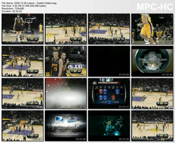 29.december 2009	Lakers - Golden State   111-108