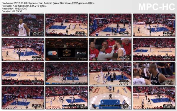 20.may 2012	Clippers - San Antonio (West Semifinals 2012,game 4)   99-102