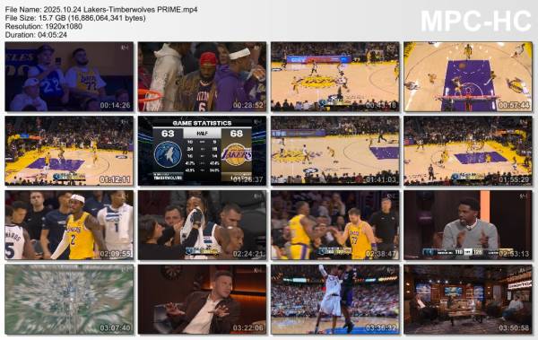 24.october 2025	Lakers - Minnesota   128-110