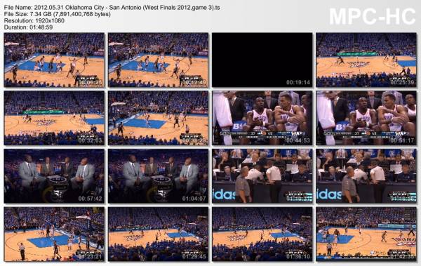 31.may 2012	Oklahoma City - San Antonio (West Finals 2012,game 3)   102-82