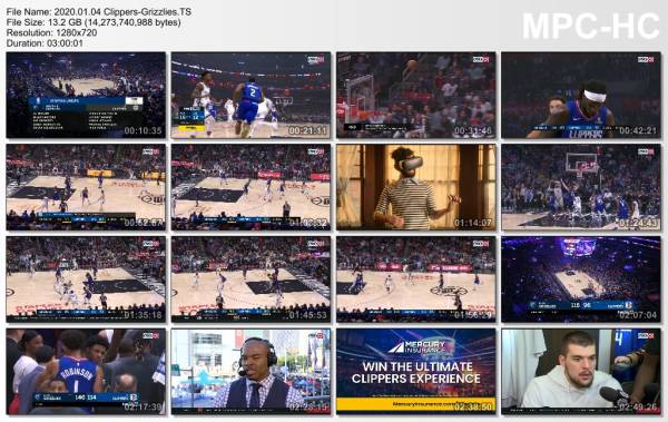 4.january 2020	Clippers - Memphis   114-140
