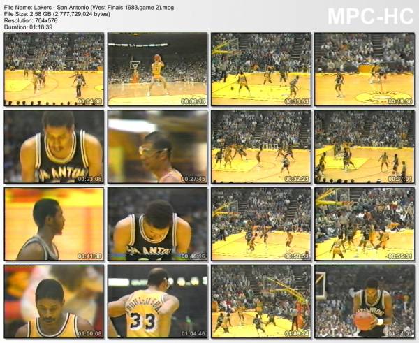 10.may 1983	Lakers - San Antonio (West Finals 1983,game 2)   113-122