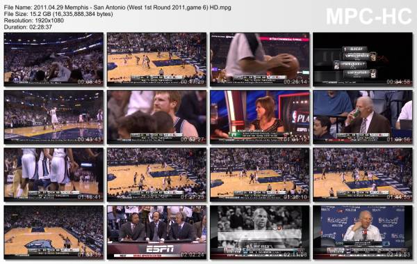 29.april 2011	Memphis - San Antonio (West 1st Round 2011,game 6)   99-91