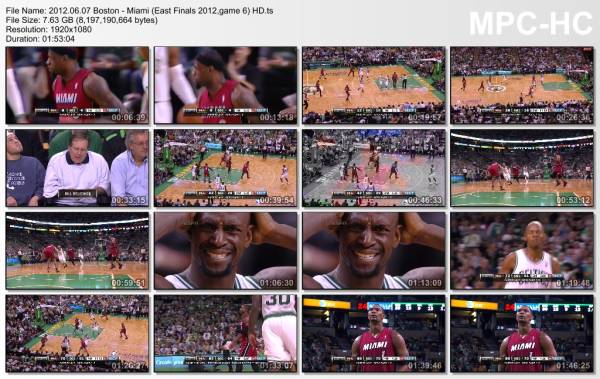 7.jun 2012	Boston - Miami (East Finals 2012,game 6)   79-98