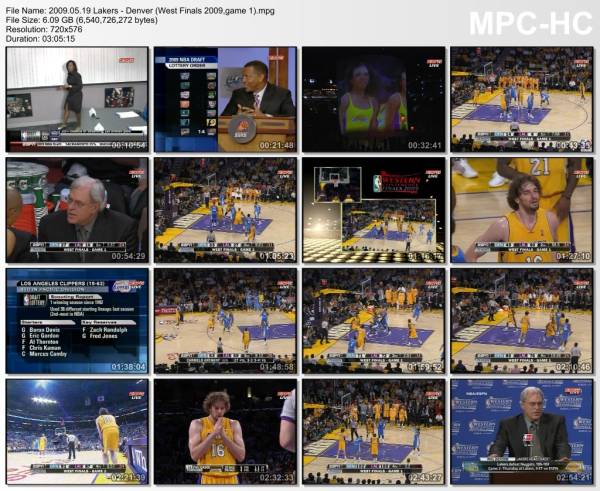19.may 2009	Lakers - Denver (West Finals 2009,game 1)   105-103