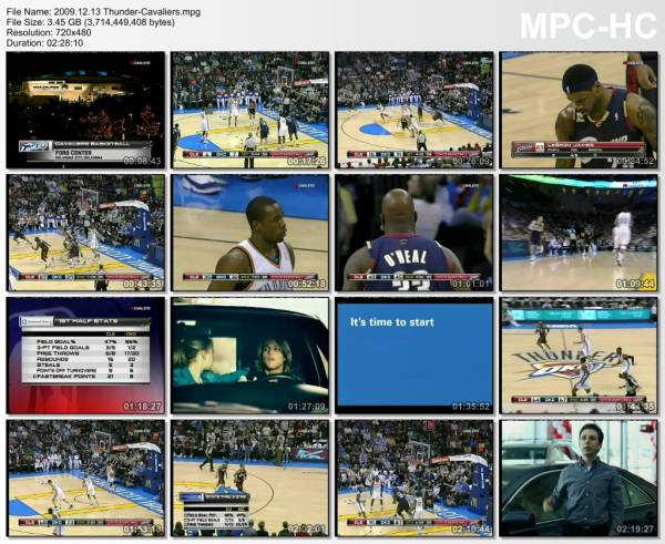 13.december 2009	Oklahoma City - Cleveland   89-102