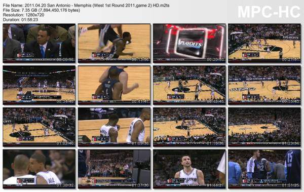 20.april 2011	San Antonio - Memphis (West 1st Round 2011,game 2)   93-87
